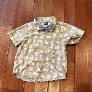 Old Navy Bunny Button up with Bow tie